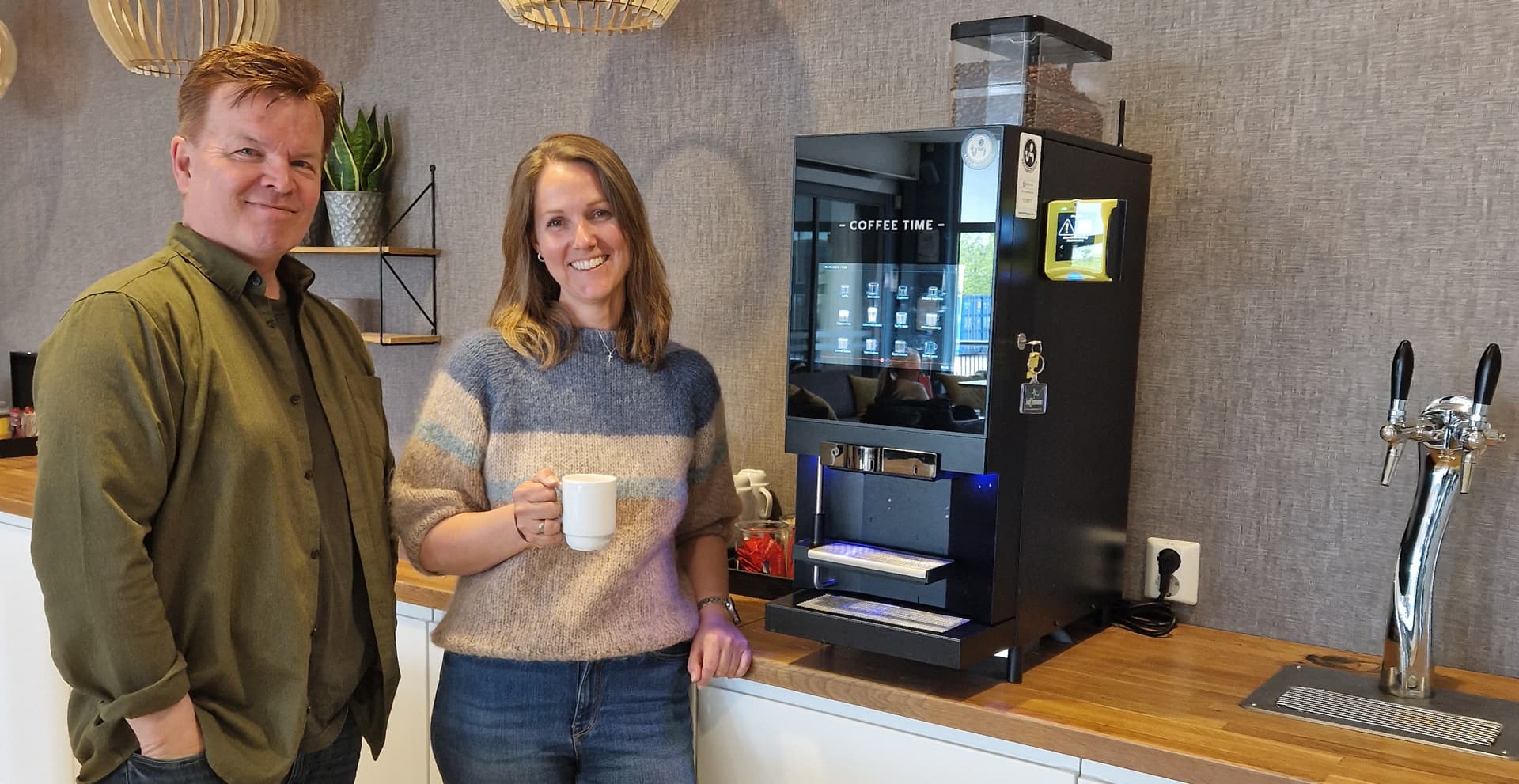 Kaffemaskin på T11 Konferansesenter i Tønsberg